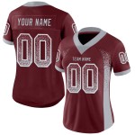 Maglia da football personalizzata Drift in maglia bordeaux grigio-bianca Maglia da football personalizzata Drift in maglia bordeaux grigio-bianca